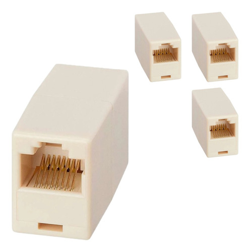 Ficha Rj45 X10 Unión Adaptador Cupla Hembra Nf Seguridad