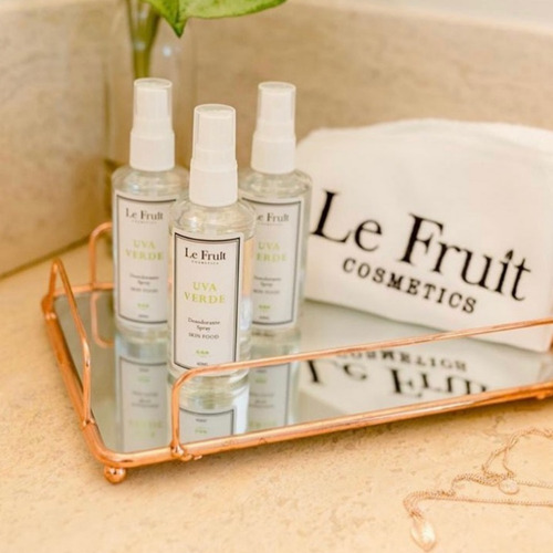 2 Desodorante Uva Verde 60ml Hidrata Pele Le Fruit Cosmetics