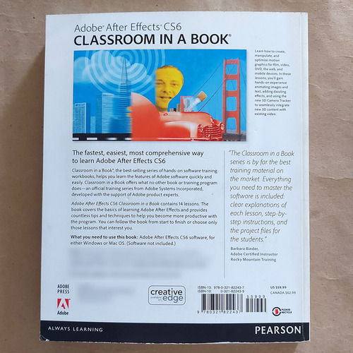 Livro Adobe After Effects Cs6 Classroom In A Book The Official Training Workbook From Adobe Systems 2012 (Usado)