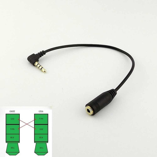Cable Adaptador Omtp A Ctia Microfonos Diademas Disponible