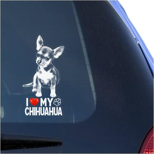 Calcomanía De Vinilo Transparente I Love My Chihuahua ...
