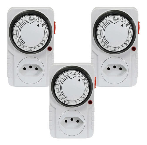 3pcs Timer Temporizador Analogico 110/220v Progamavel