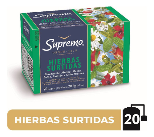 Surtido Hierbas Supremo 20 Bolsitas