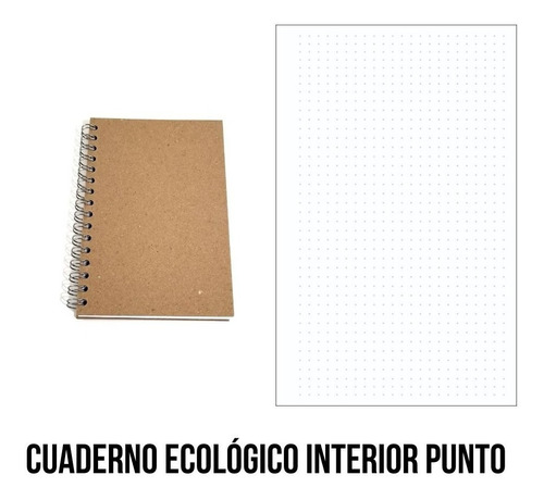 Cuaderno Ecológico Pasta Dura Con Interior De Punto.