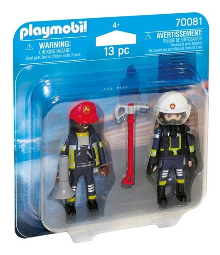 Playmobil Pack Duo 70081 - Bomberos Con Equipo De Incendio