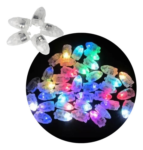 Luz Para Globos X50 Luces Led Decoracion Multicolor Cotillon