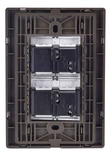Placa Armada Inox 2 Apagadores Sencillos 1.5 Mod Oxford 10pz