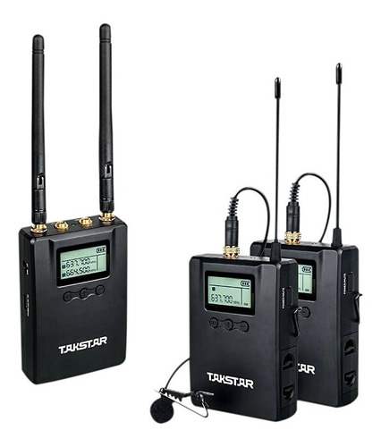 ¡Micrófono inalámbrico UHF DSLR único Takstar SGC200w! Color: negro