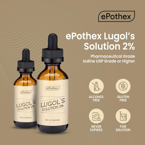 Frasco Gotero De Vidrio Lugol's Solution Epothex 2% W/v, 60