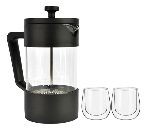 Pack Cafetera Francesa 600ml + Set 2 Tazas 80ml Simplit
