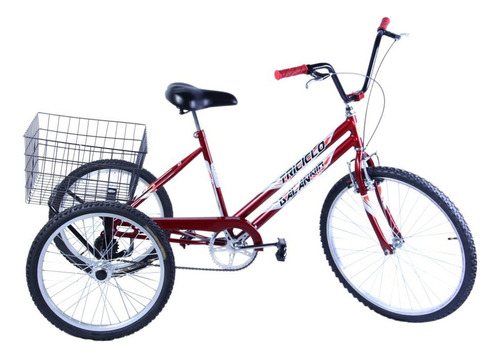 Bicicleta Triciclo Aro 26 Cor Vermelho