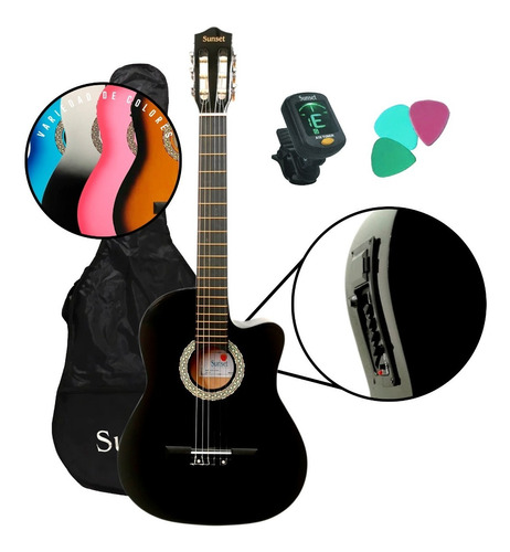 Guitarra Electrocriolla Clasica Criolla Eq Con Accesorios