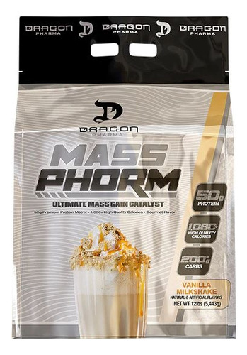 Dragon Proteina Massphorm Gainer Ganador De Peso 12 Lbs Sabor Chocolate milkshake