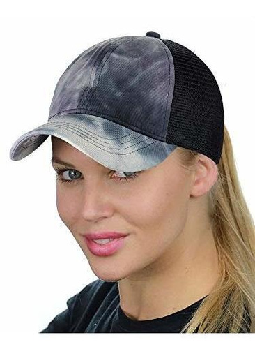 Ponycap Desordenado Alta Bun Ponytail Ajustable Gorro Qb1pu