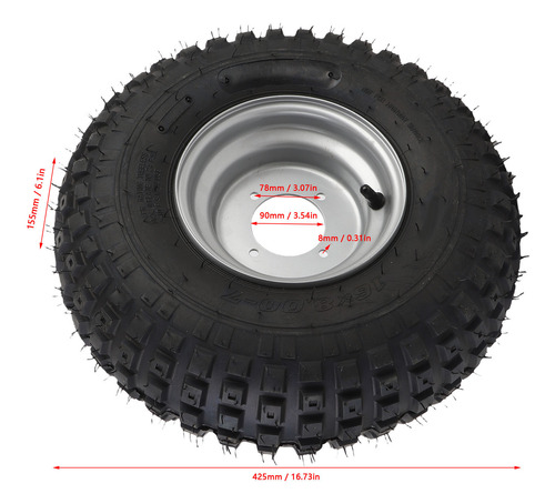 Neumáticos Go Kart Para Vehículos Todo Terreno, 16 X 8 A 7 P