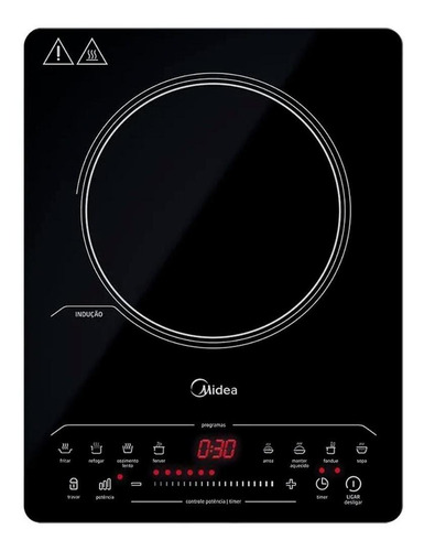 Cooktop De Indução Midea 1 Boca Portátil Cor Preto 127V