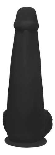 Pene grande con escroto y vientos largos, 28 x 8,3 cm, negro