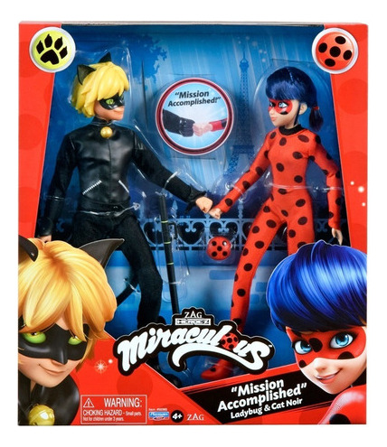 Miraculous Muñeca Ladybug Y Cat Noir Mission Accomplished