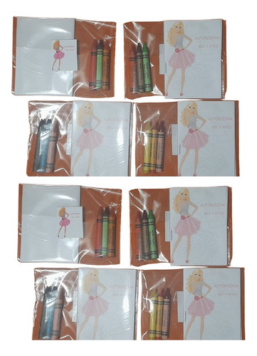 Libritos Para Colorear Barbie Personalizados Mini Libros X15