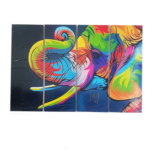 Cuadro Decorativo Madera Wall Art 4 Piezas Foto Impresa 2020