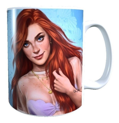 Taza Princesa Ariel Sirenita Disney Version Real