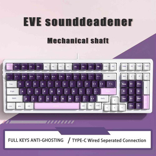 Basaltech Teclado De Juego Mecánico De 100 Teclas, Brown Swi