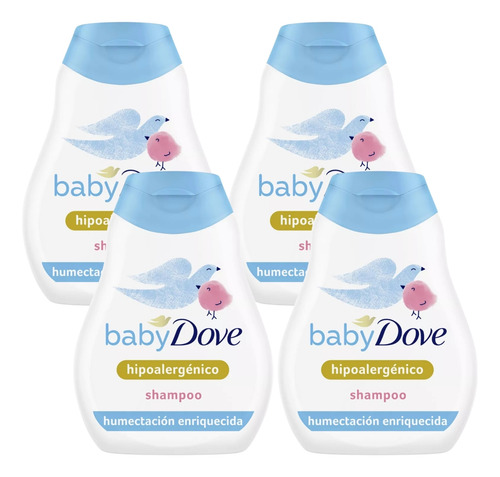 Shampoo Dove Baby Humectación Enriquecida 200ml X 4 Unidades