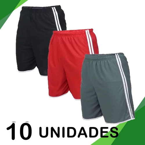 Kit 10 Shorts Calção Futebol Infantil