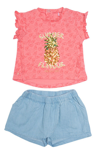 Conjunto Con Aplicacion Jersey- Jean