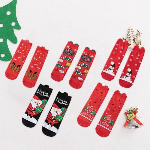 Calcetines De Navidad De 4 Estilos Para Mujer, Calcetines