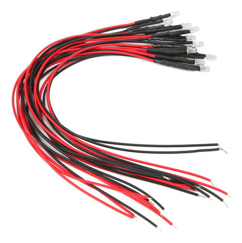 Diodos Emisores De Luz Led Precableados De 3 Mm, Precableado