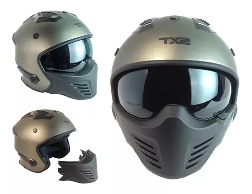 de múltiples fines admiración Ambos Casco Tx2 Cafe Racer Certificado Ece Modular Careta Y Gafas