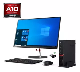 Computadora Lenovo Amd A10 16gb 256 Ssd Monitor 22 Wifi W10