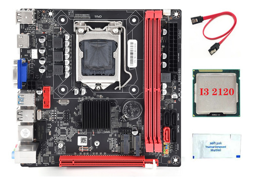 Placa Base B75a Lga1155 Ddr3+cpu I3 2120+grasa Térmica+ca