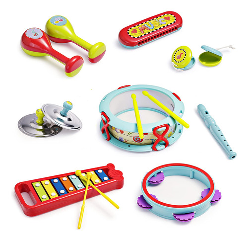 Infunbebe - Set De Instrumentos Musicales Con Banda De Xylop