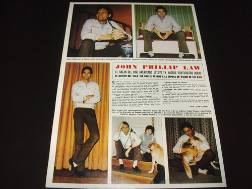 (t097) John Phillip Law * Clipping Revista 1 Pg * 1977