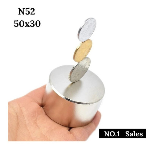 Imagen 1 de 1 de Iman 50x30 Mm Neodimio Medidor Super Fuerte N52