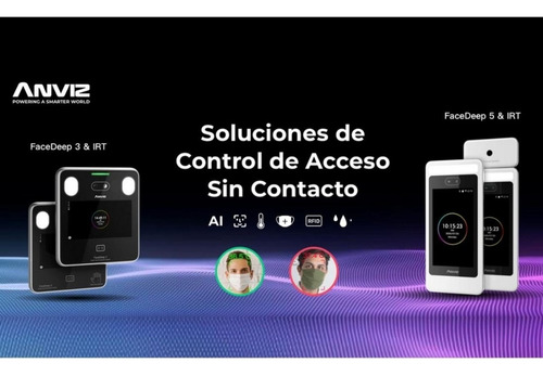 Control De Accesos Presentismo Biometric Facial Anviz Facial Negro