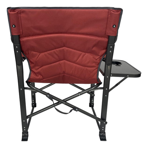 Silla De Campamento Xl Con Mesa Auxiliar Plegable Resistente Burnt Henna