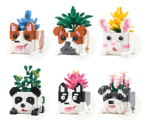 Kurimiaro Juego De Bloques De Construcción De Flores Suculen