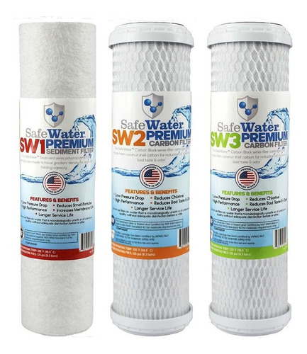 Safewater Kit De Repuesto De Filtro De Agua De Ósmosis Inver