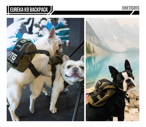 Onetigris Mochila Para Perros, Mochila Duradera Para Perros Verde.