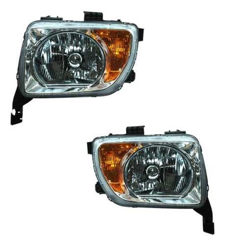 Par Juego Faros Honda Element 2003 - 2008 Fondo Cromado Xry