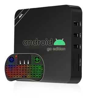 Mini Pc Android Tv Box Teclado Iluminado Netflix You Tube