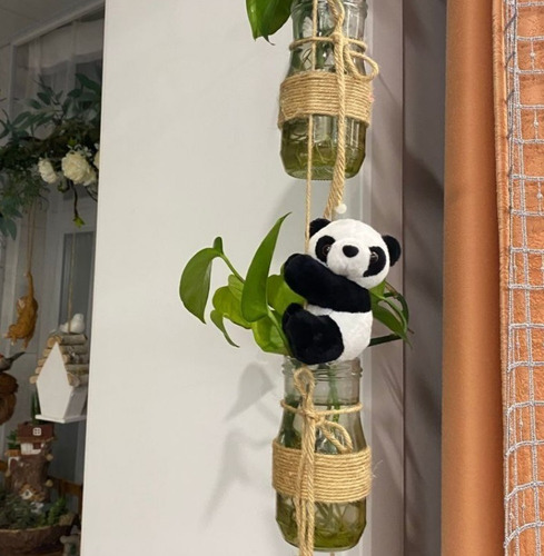Urso Ursinho Panda 10cm Que Agarra Lembrancinha Festa Evento
