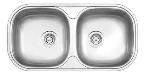 Tarja/fregadero Para Cocina De Acero Inoxidable 78x40 Para E Plateado