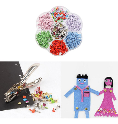 Mini Broche De Papel Metálico Decorativo Para Diy Arte Re