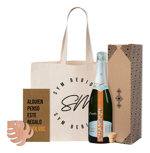 Combo Kit Champagne Chandon Delice 750ml Grabado