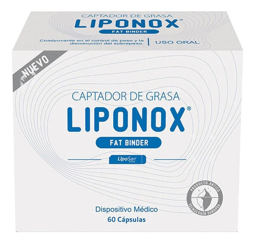 Imagen 1 de 2 de Liponox Fat Binder 60 Cap, Liponox
