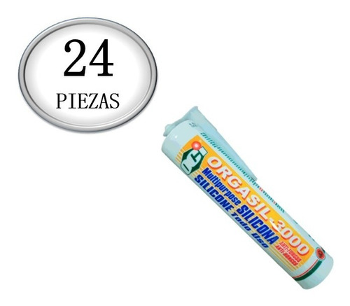 24 Silicon Ocitec Uso General Transparente Cartucho 280ml S